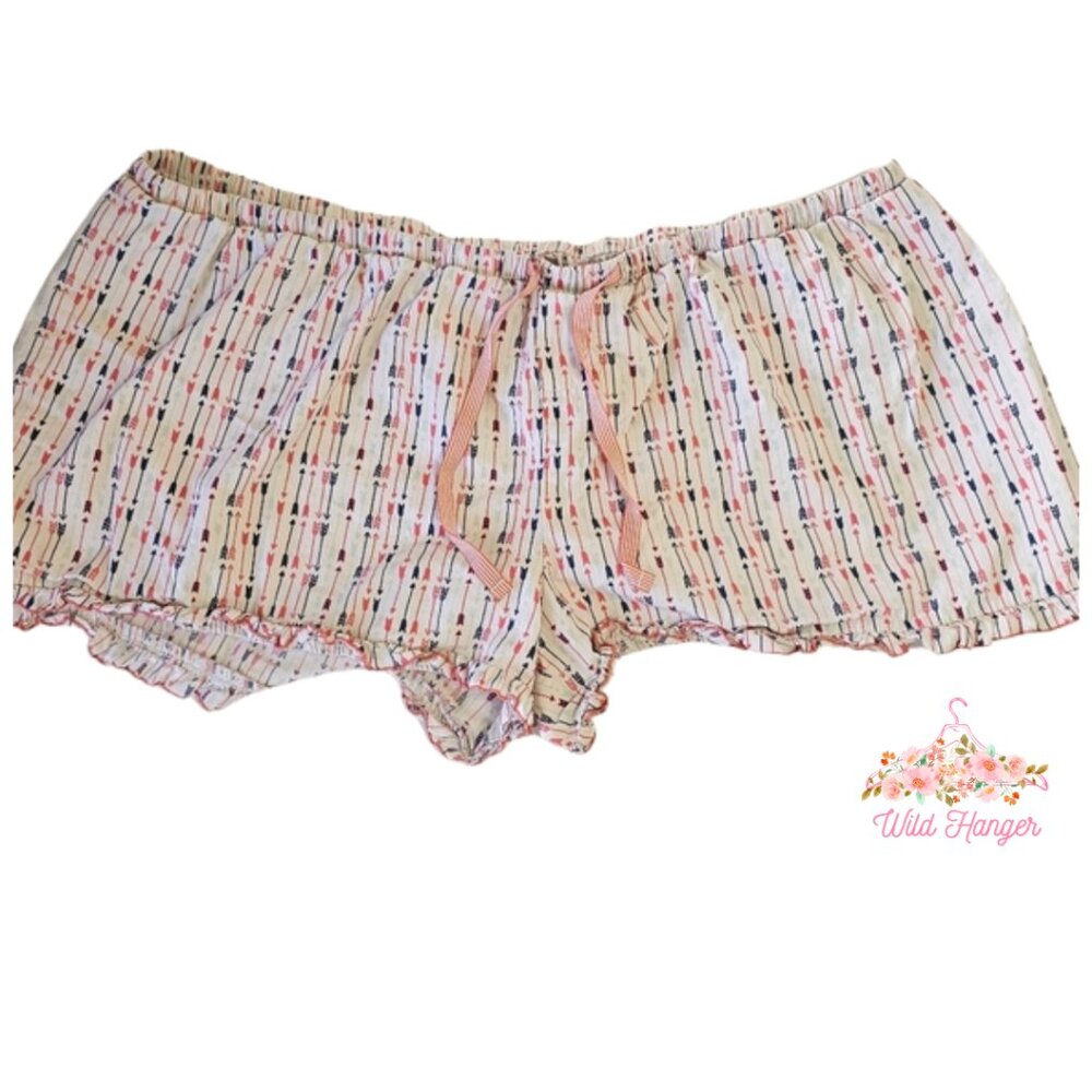 Women's XL Ruffled Bottomed Sleep Shorts